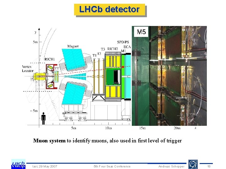 LHCb detector Muon system to identify muons, also used in first level of trigger