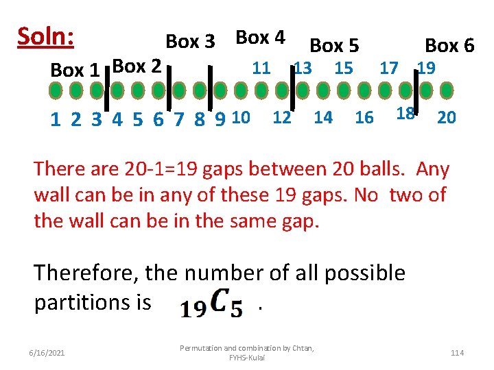 Soln: Box 1 Box 2 Box 3 Box 4 11 Box 5 13 15