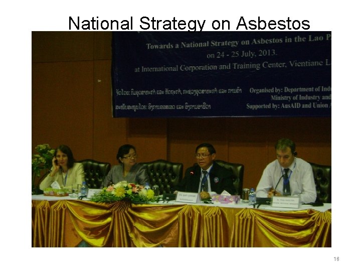 National Strategy on Asbestos 16 