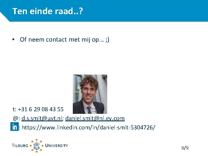 Ten einde raad. . ? • Of neem contact met mij op… ; )