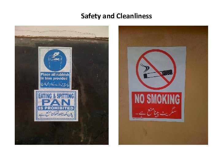 Safety and Cleanliness 