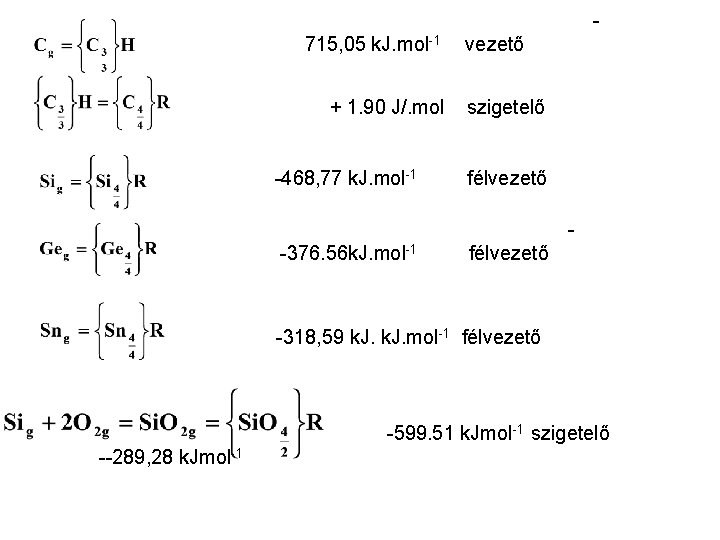 715, 05 k. J. mol-1 + 1. 90 J/. mol -468, 77 k. J.