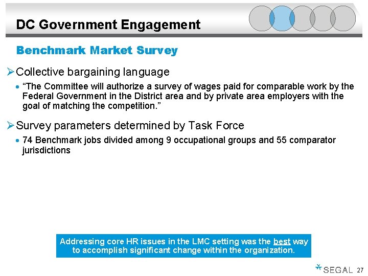 DC Government Engagement Benchmark Market Survey ØCollective bargaining language · “The Committee will authorize