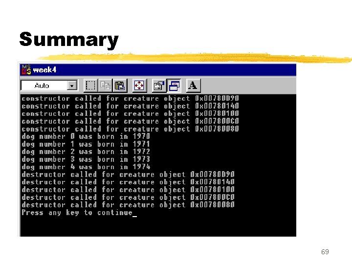 Summary 69 Summary 69