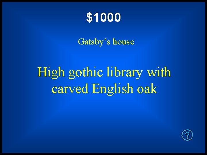 $1000 Gatsby’s house High gothic library with carved English oak 