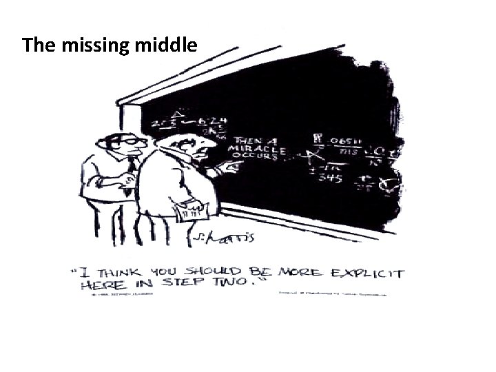 The missing middle  The missing middle