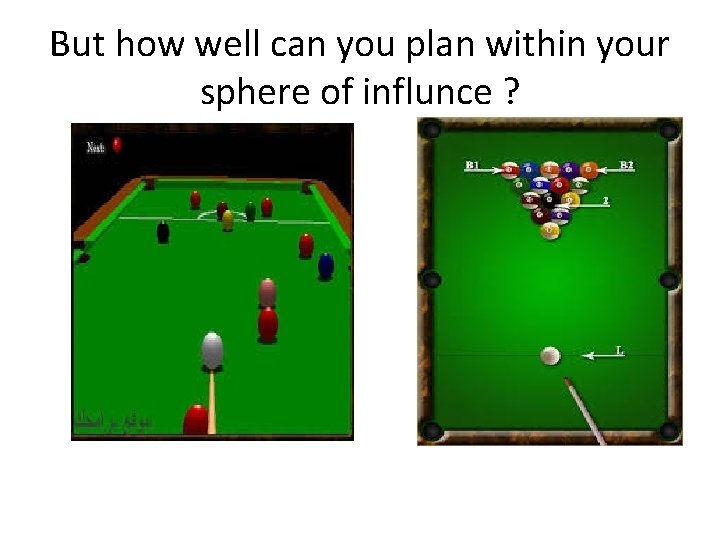 But how well can you plan within your sphere of influnce ?  But how well can you plan within your sphere of influnce ?
