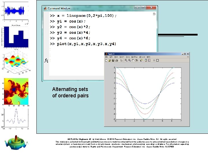 Alternating sets of ordered pairs MATLAB for Engineers 4 E, by Holly Moore. ©