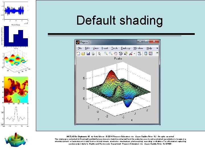 Default shading MATLAB for Engineers 4 E, by Holly Moore. © 2014 Pearson Education,