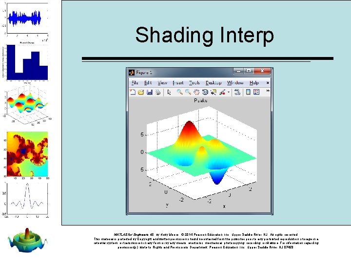 Shading Interp MATLAB for Engineers 4 E, by Holly Moore. © 2014 Pearson Education,