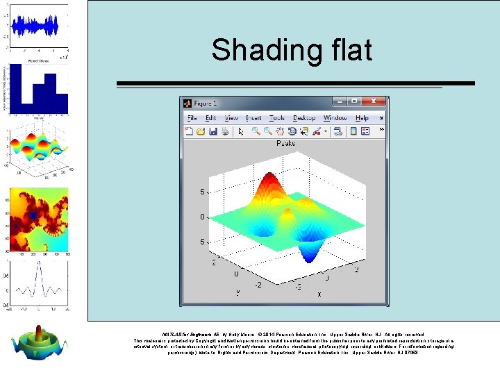 Shading flat MATLAB for Engineers 4 E, by Holly Moore. © 2014 Pearson Education,