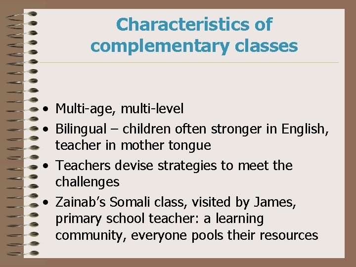 Linking parallel worlds Developing bilingual learning with complementary