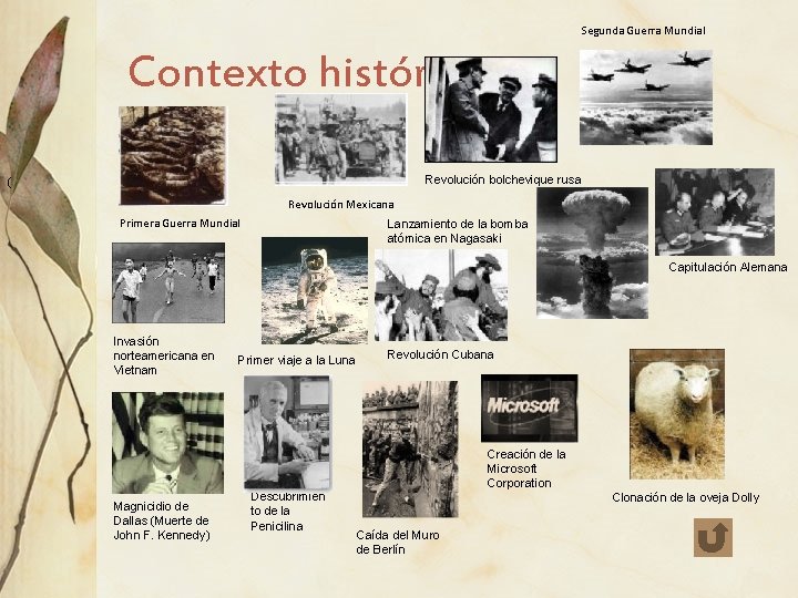 Segunda Guerra Mundial Contexto histórico Revolución bolchevique rusa ( Revolución Mexicana Primera Guerra Mundial