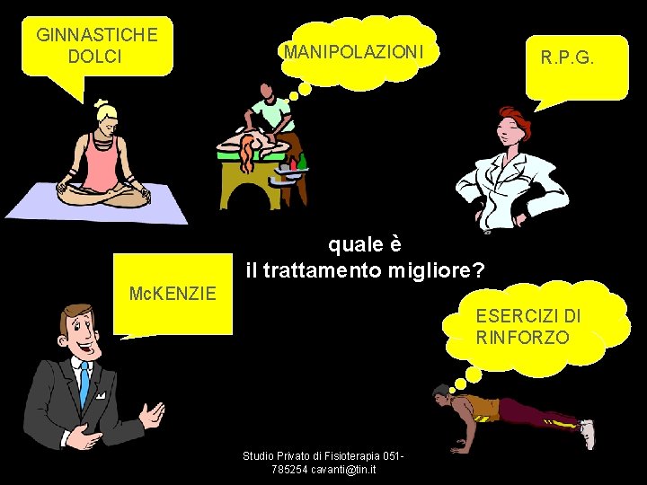 GINNASTICHE DOLCI I MANIPOLAZIONI R. P. G. quale è il trattamento migliore? Mc. KENZIE