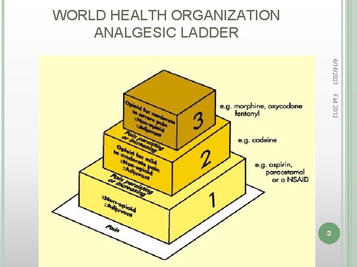 WORLD HEALTH ORGANIZATION ANALGESIC LADDER 6/16/2021 Fall 2012 3 