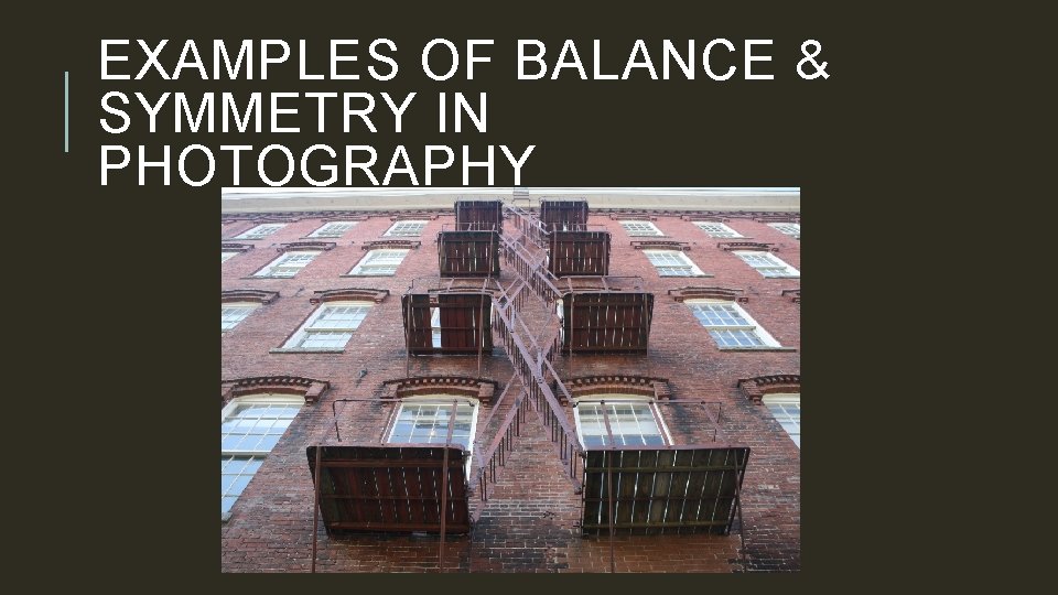 EXAMPLES OF BALANCE & SYMMETRY IN PHOTOGRAPHY 