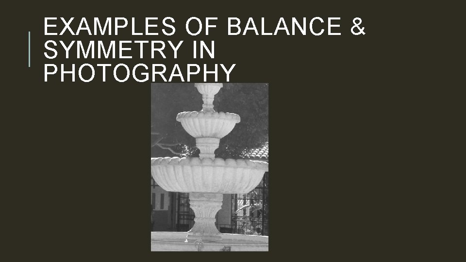 EXAMPLES OF BALANCE & SYMMETRY IN PHOTOGRAPHY 