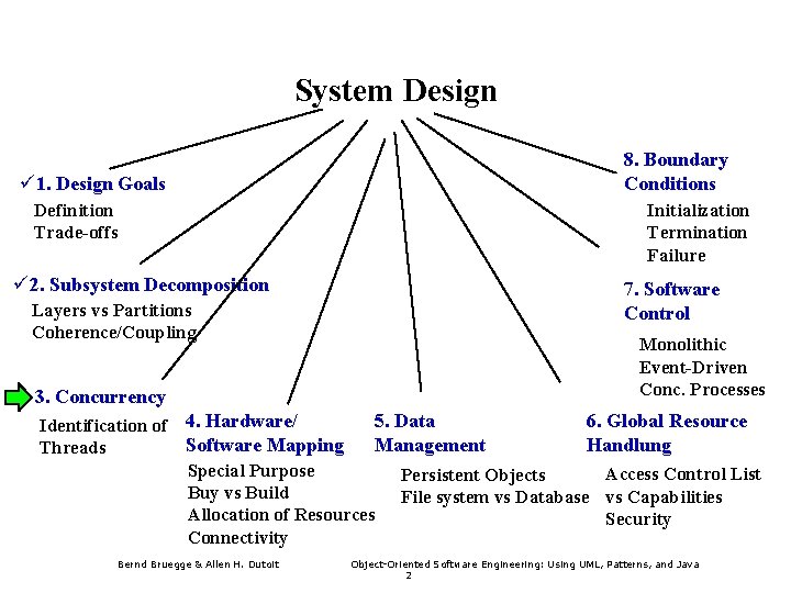 System Design ü 1. Design Goals Definition Trade-offs ü 2. Subsystem Decomposition Layers vs System Design ü 1. Design Goals Definition Trade-offs ü 2. Subsystem Decomposition Layers vs