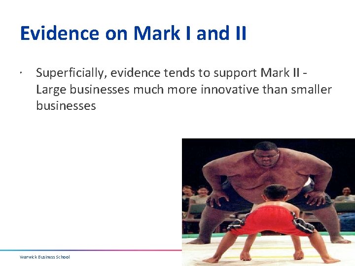 Evidence on Mark I and II Superficially, evidence tends to support Mark II Large