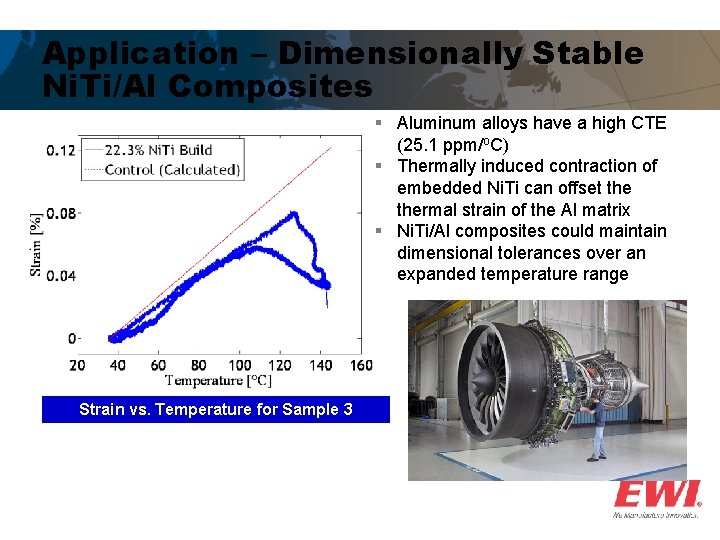 Application – Dimensionally Stable Ni. Ti/Al Composites § Aluminum alloys have a high CTE