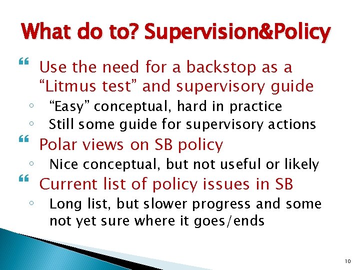 Banking Supervision and Financial Risk Management How to