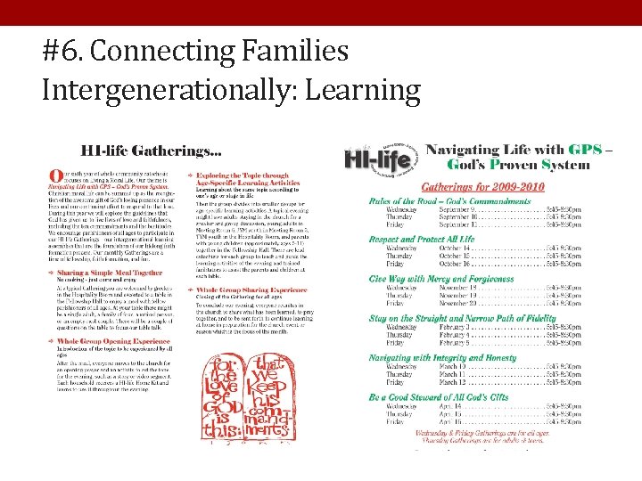 #6. Connecting Families Intergenerationally: Learning 