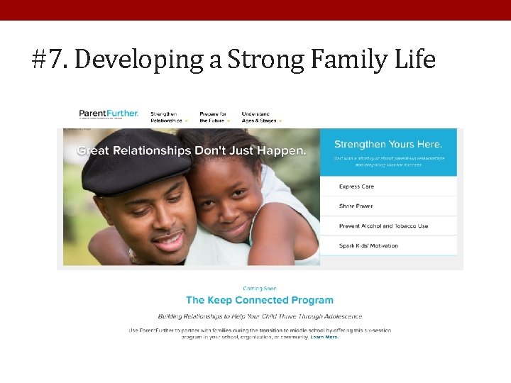 #7. Developing a Strong Family Life 