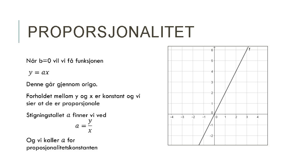 PROPORSJONALITET 