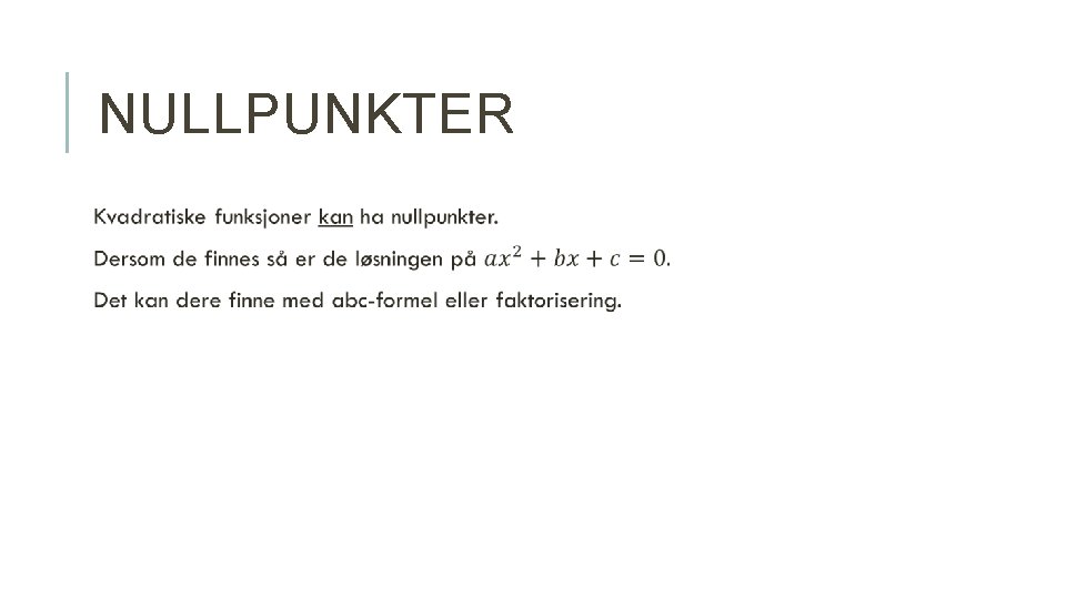 NULLPUNKTER 