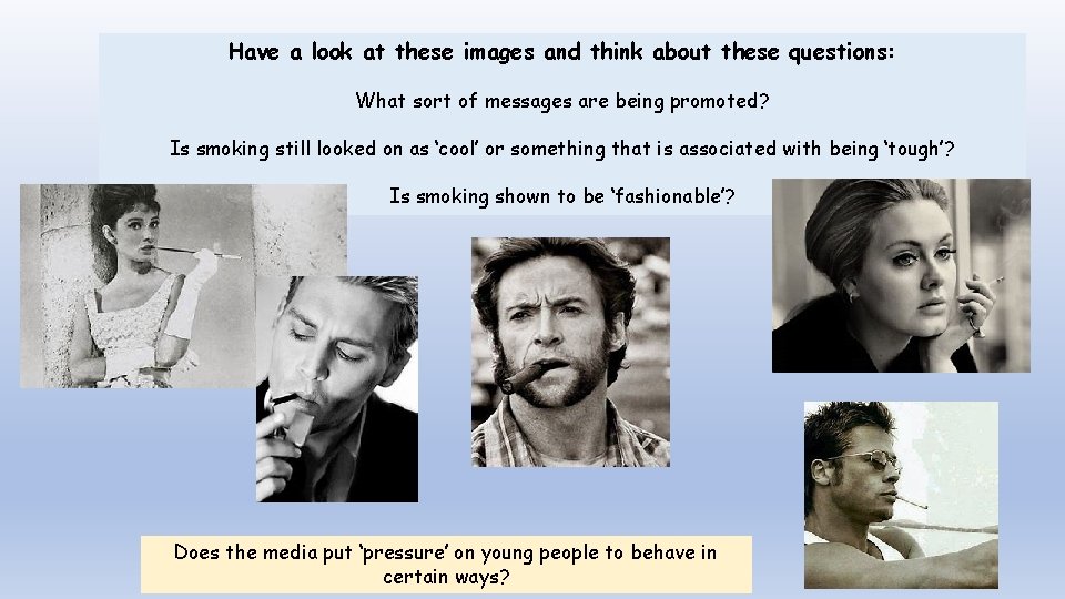 Have a look at these images and think about these questions: What sort of