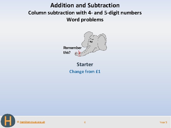 Addition and Subtraction Column subtraction with 4 - and 5 -digit numbers Word problems