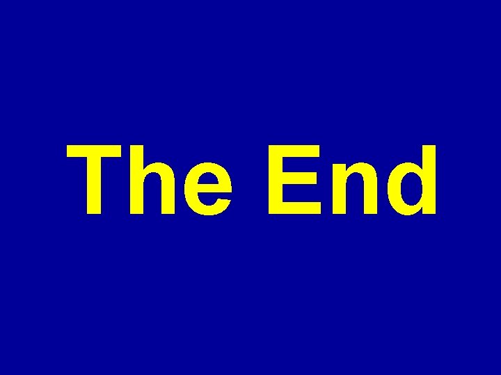 The End 