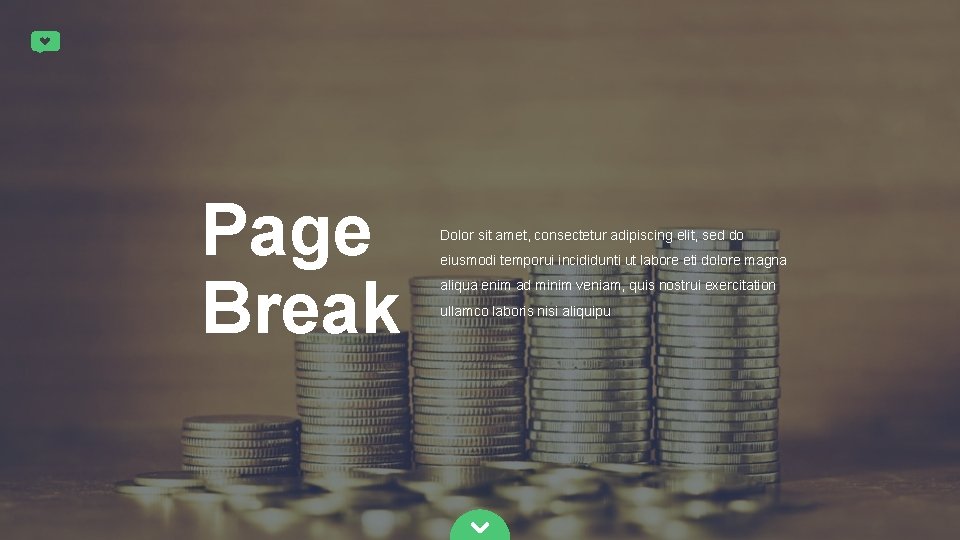 Page Break Dolor sit amet, consectetur adipiscing elit, sed do eiusmodi temporui incididunti ut