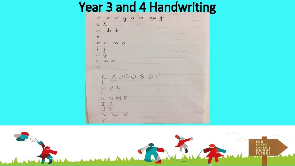 Year 3 and 4 Handwriting 