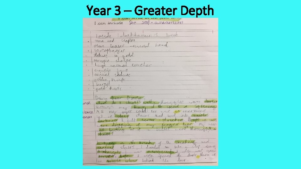 Year 3 – Greater Depth 