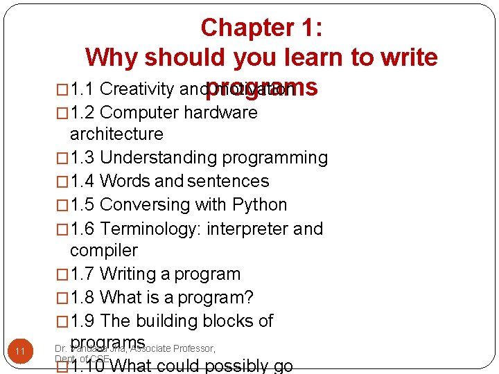 Chapter 1: Why should you learn to write � 1. 1 Creativity andprograms motivation