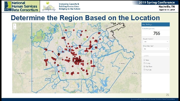 Determine the Region Based on the Location 21 