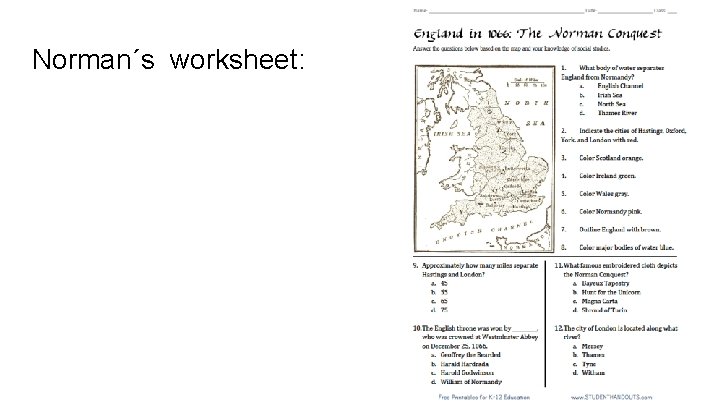 Norman´s worksheet: 