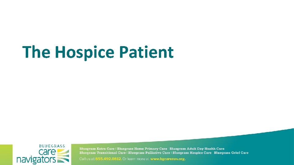 The Hospice Patient 