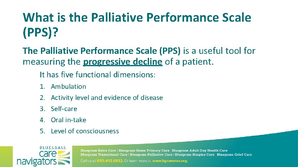 What is the Palliative Performance Scale (PPS)? The Palliative Performance Scale (PPS) is a