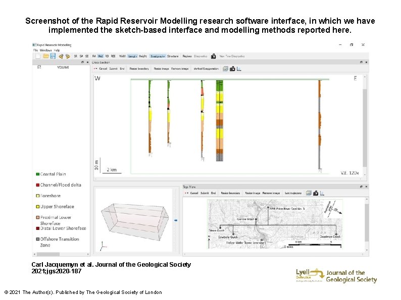 Screenshot of the Rapid Reservoir Modelling research software interface, in which we have implemented