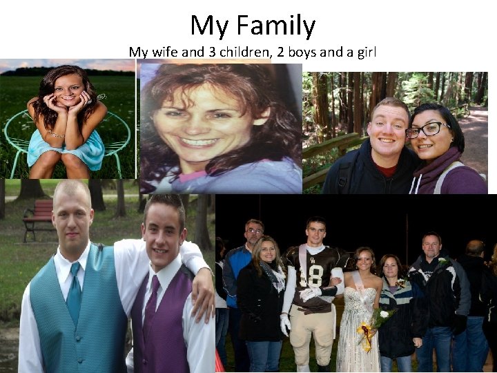 My Family My wife and 3 children, 2 boys and a girl 