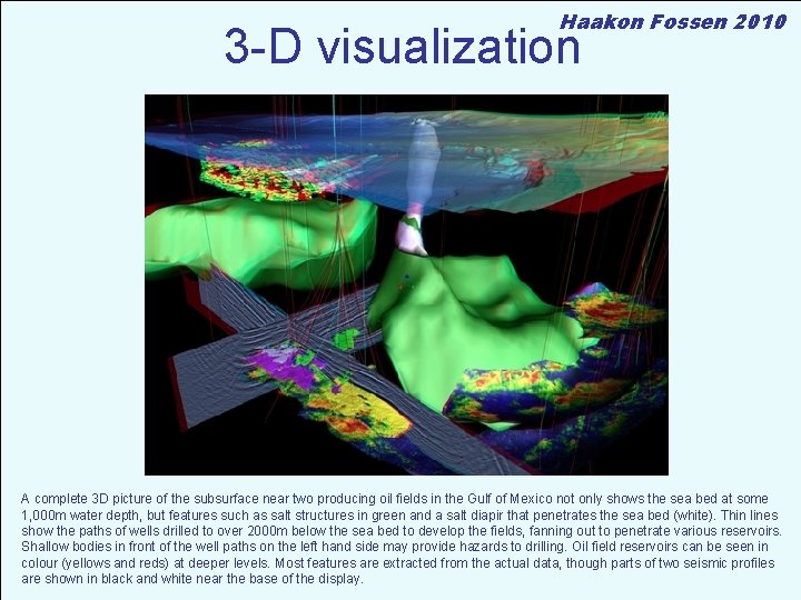 Haakon Fossen 2010 3 -D visualization A complete 3 D picture of the subsurface