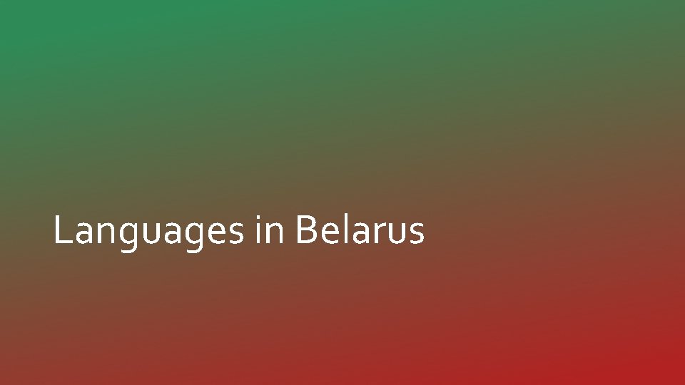 Languages in Belarus 