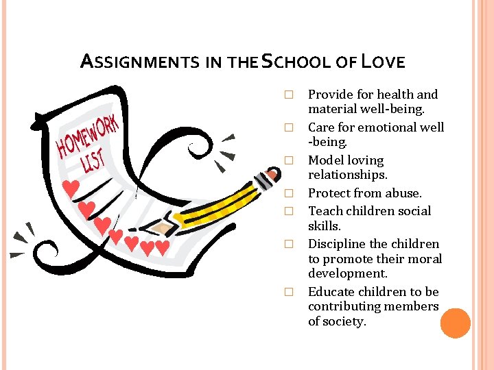 ASSIGNMENTS IN THE SCHOOL OF LOVE � � � ♥ ♥♥ ♥♥ ♥♥ �