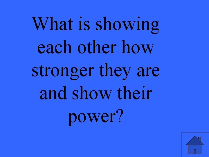 What is showing each other how stronger they are and show their power? 