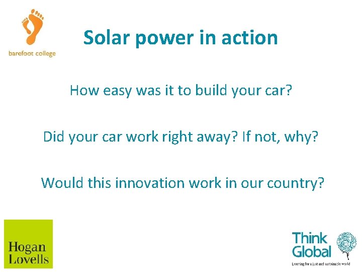 Solar power in action How easy was it to build your car? Did your