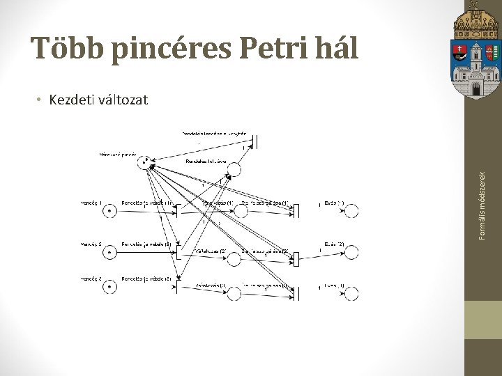 Több pincéres Petri hál Formális módszerek • Kezdeti változat 