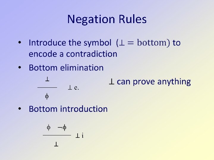 Negation Rules 