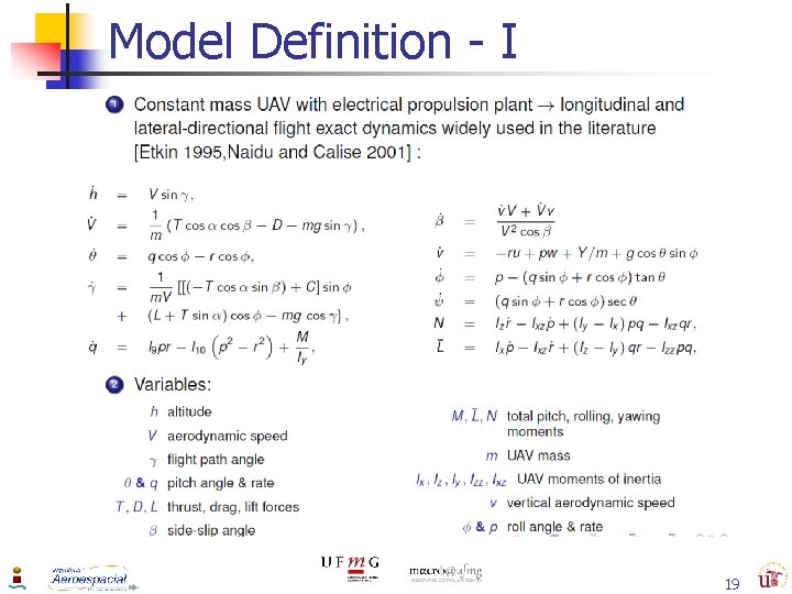 Model Definition - I 19 